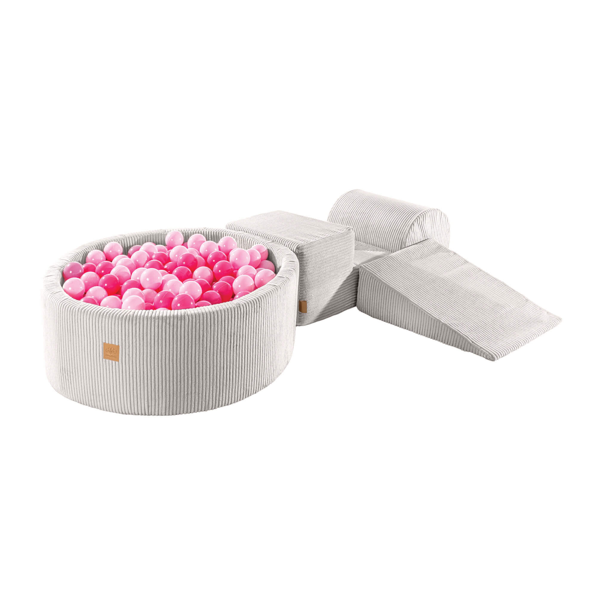 Meowbaby corduroy soft play with ball pit and balls ecru colour