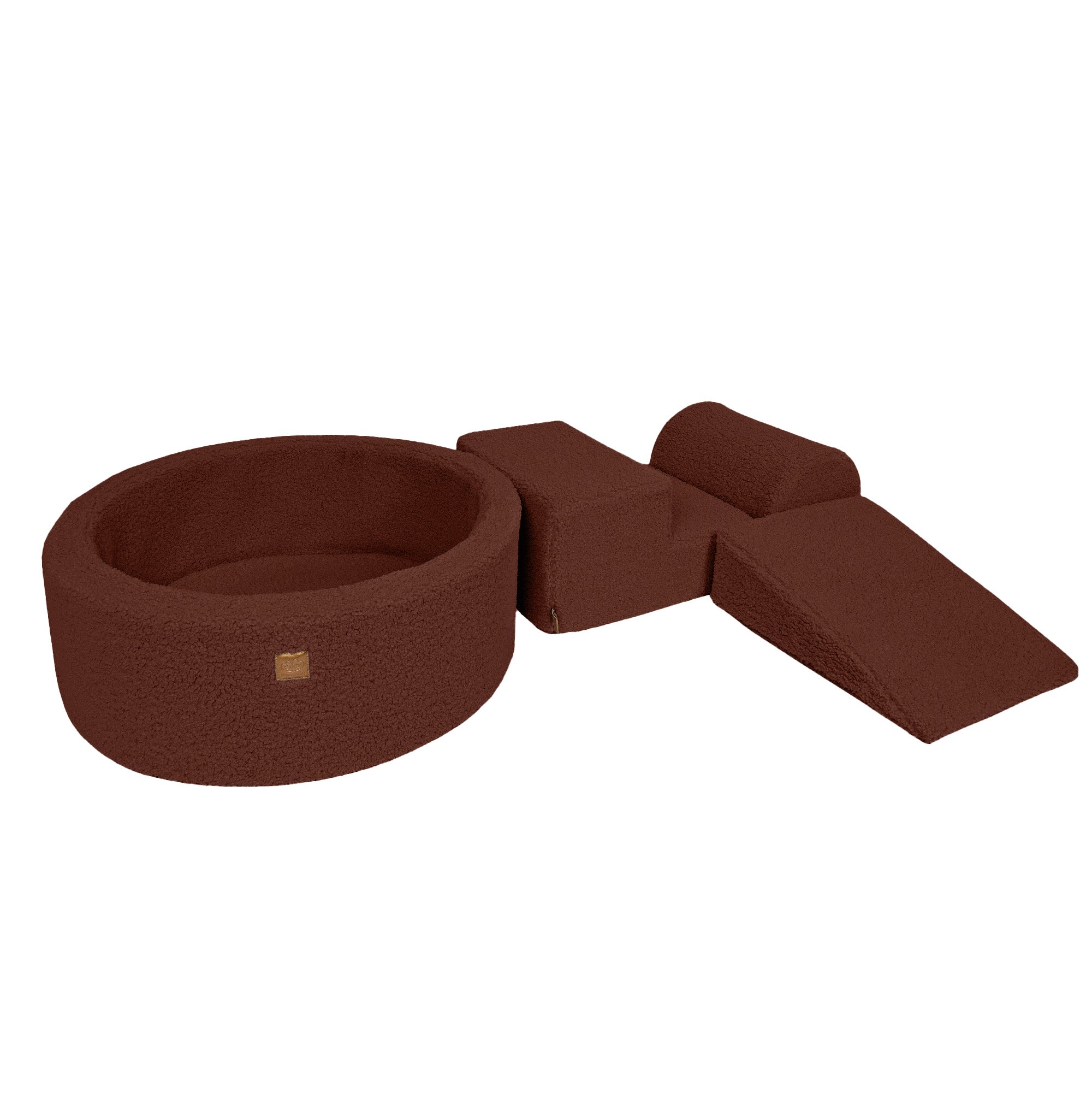 Bearly Kids Foam Climbing Blocks Brown - Baby Soft Play Set | Balls to Choose