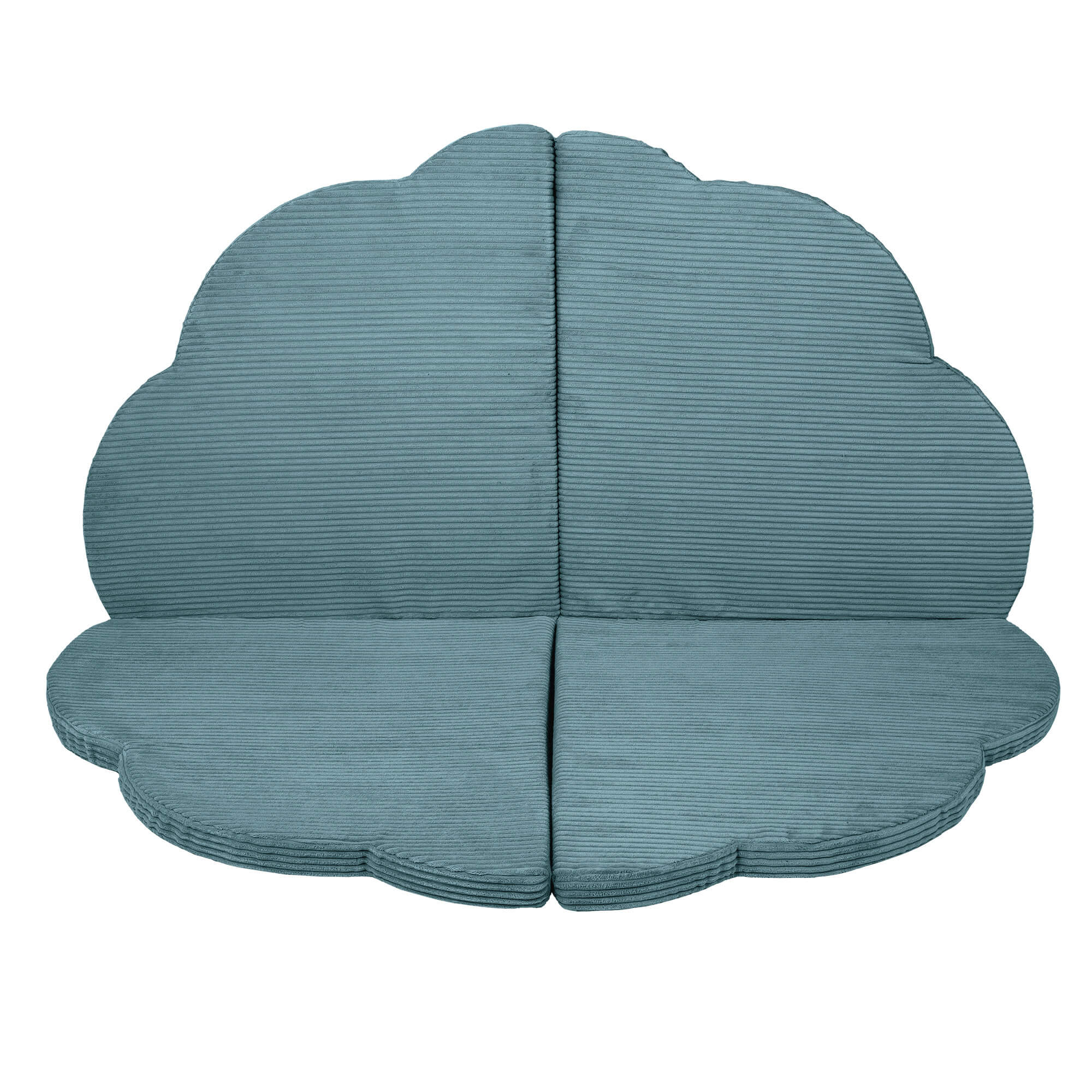 MeowBaby Aesthetic Corduroy Cloud Baby Mat Turquoise