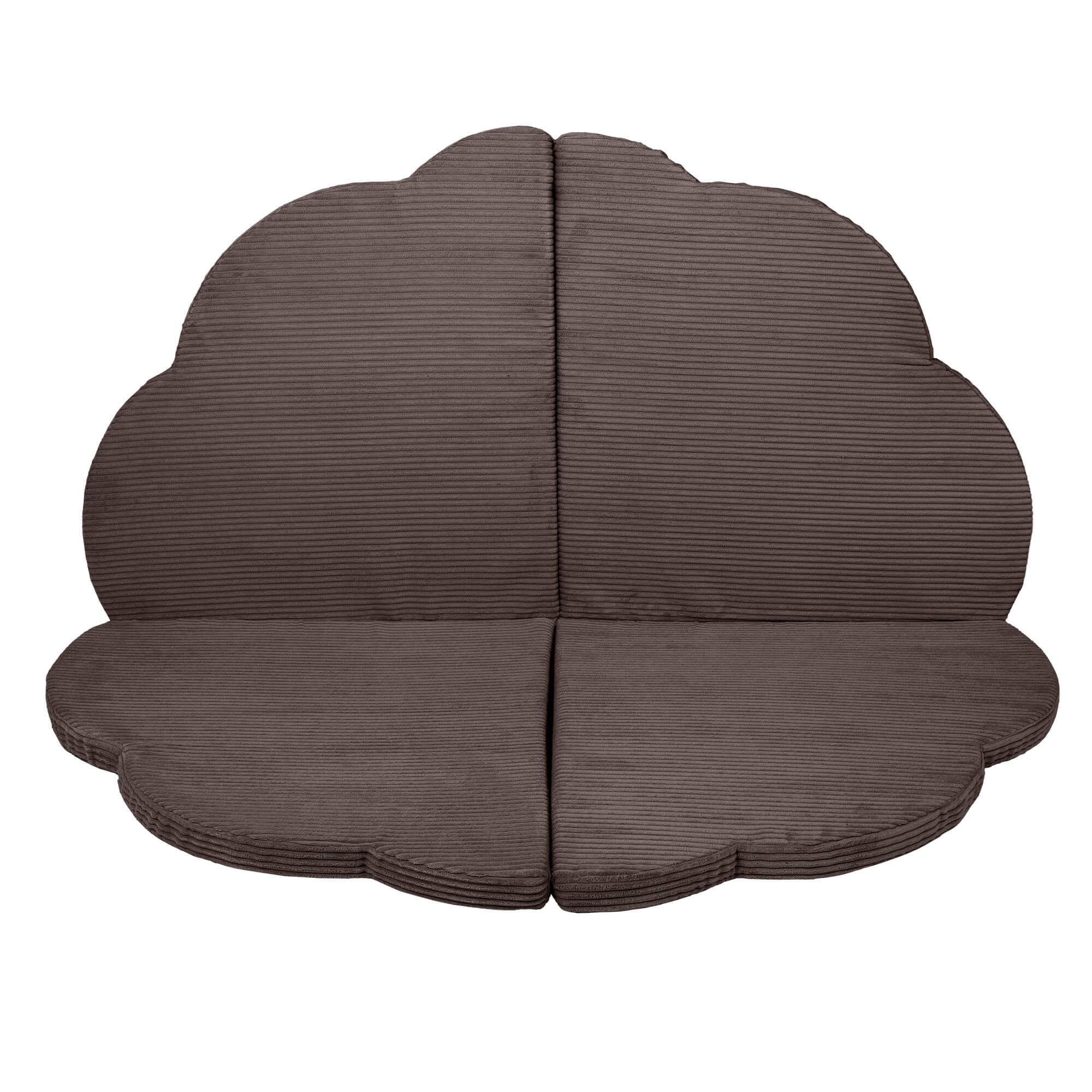 MeowBaby Aesthetic Corduroy Cloud Baby Mat Brown
