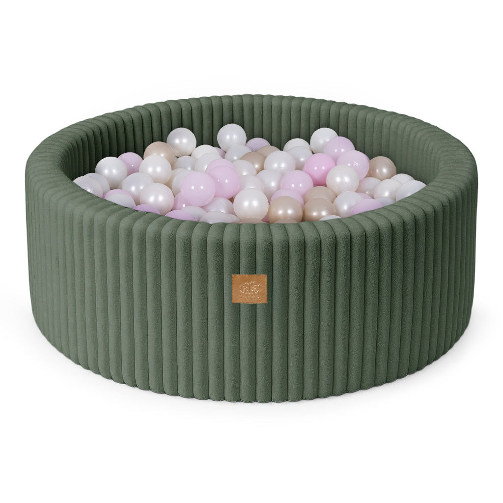 MeowBaby Ball Pit for Kids | Baby Ball Pit | Churros Olive Sage Green Ball Pit with Balls |