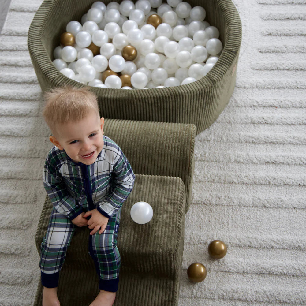 MeowBaby Aesthetic Corduroy Kids Foam Climbing Blocks - Baby Soft Play Set
