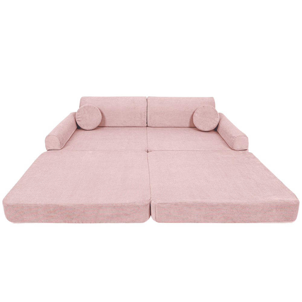 MeowBaby Slimcord Kids Play Sofa - Modular Play Couch | 10 Pieces