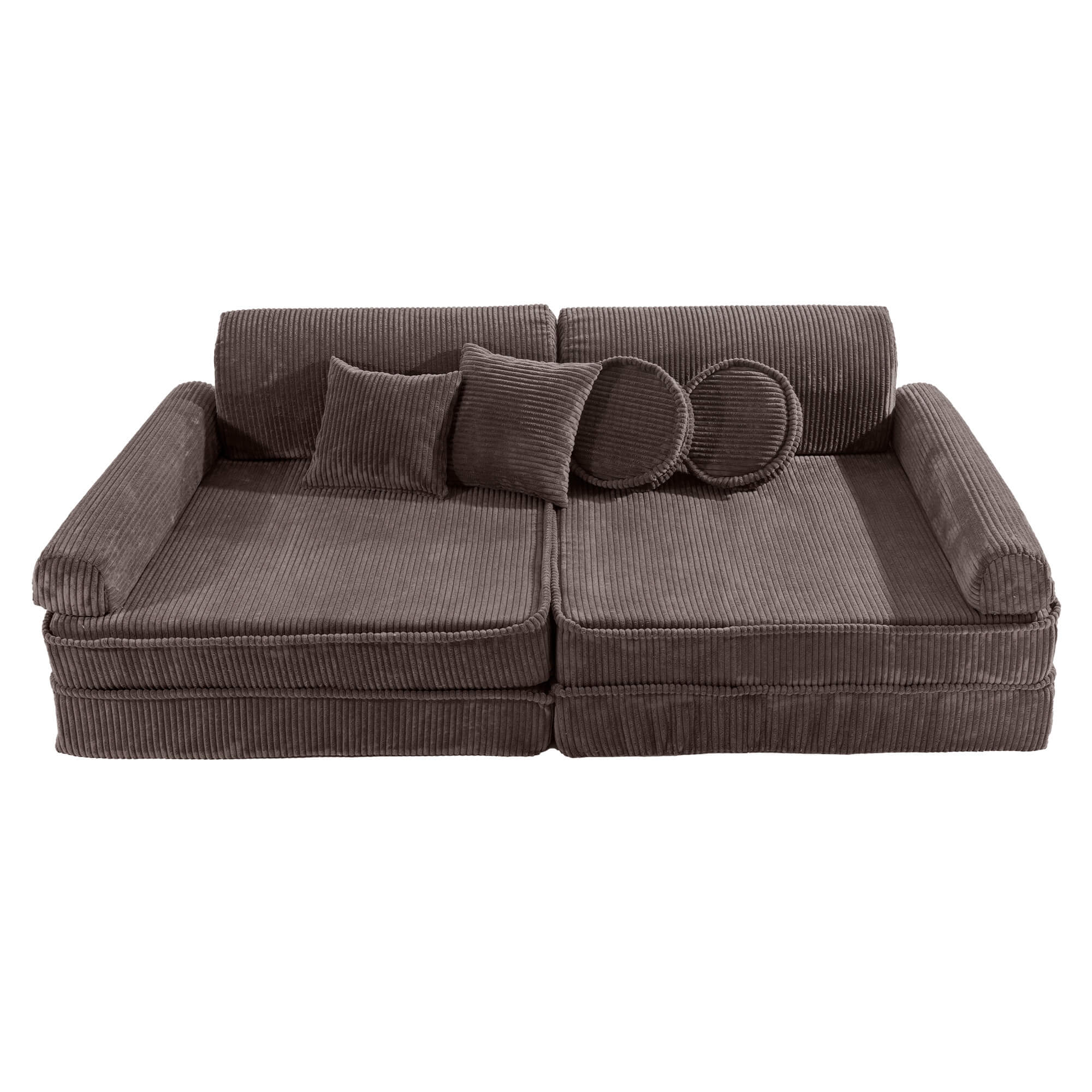Meowbaby aesthetic brown Kids Play Sofa - Modular Play Couch 