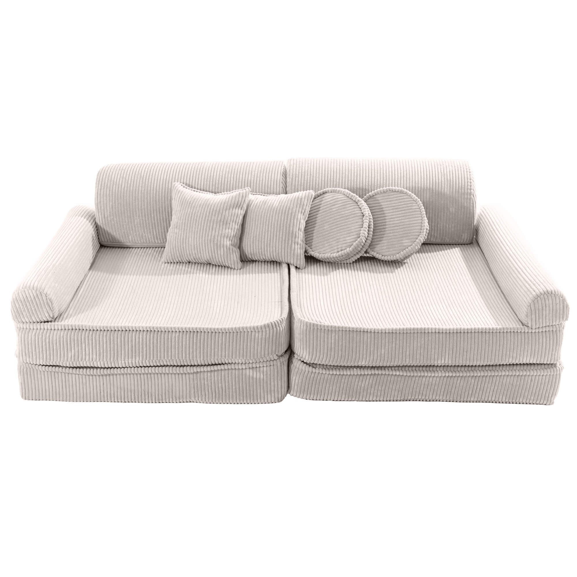 Meowbaby aesthetic ecru Kids Play Sofa - Modular Play Couch 