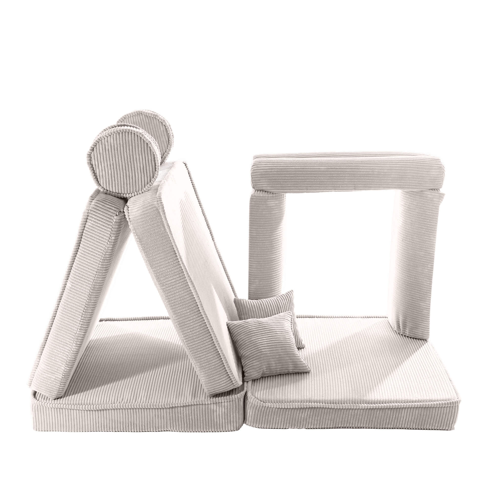 Meowbaby aesthetic ecru Kids Play Sofa - Modular Play Couch 