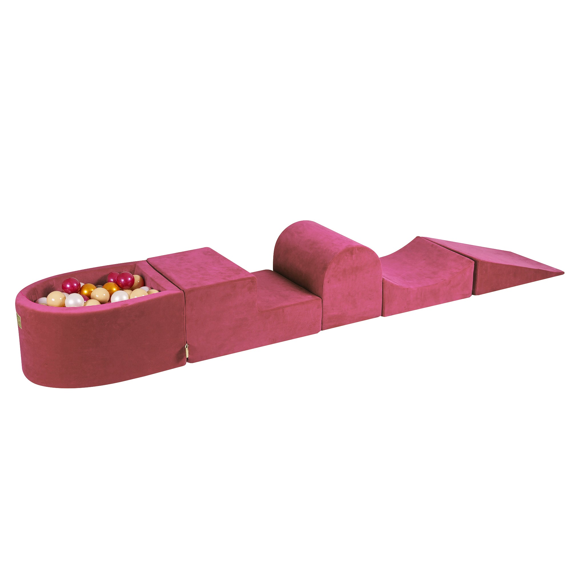 Velvet Kids Foam Climbing Blocks Raspberry Red - Baby Soft Play Set