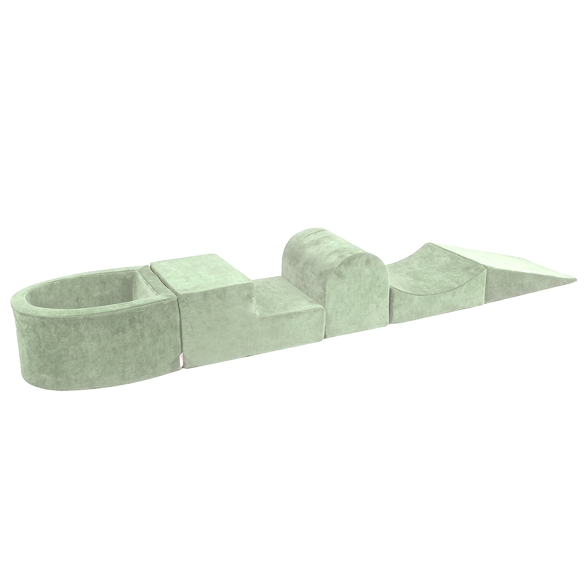 Velvet Kids Foam Climbing Blocks Sage Green - Baby Soft Play Set | Balls to Choose