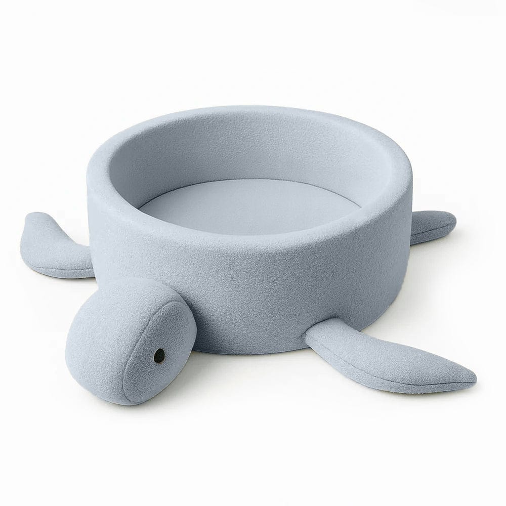 Meowbaby Turtle Ball Pit for Children – Balls to Choose | Dusty Ice Blue | Boucle