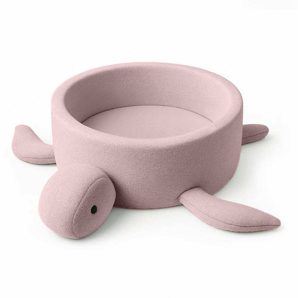 Meowbaby Turtle Ball Pit for Children – Balls to Choose | Raspberry Glaze Pink | Boucle