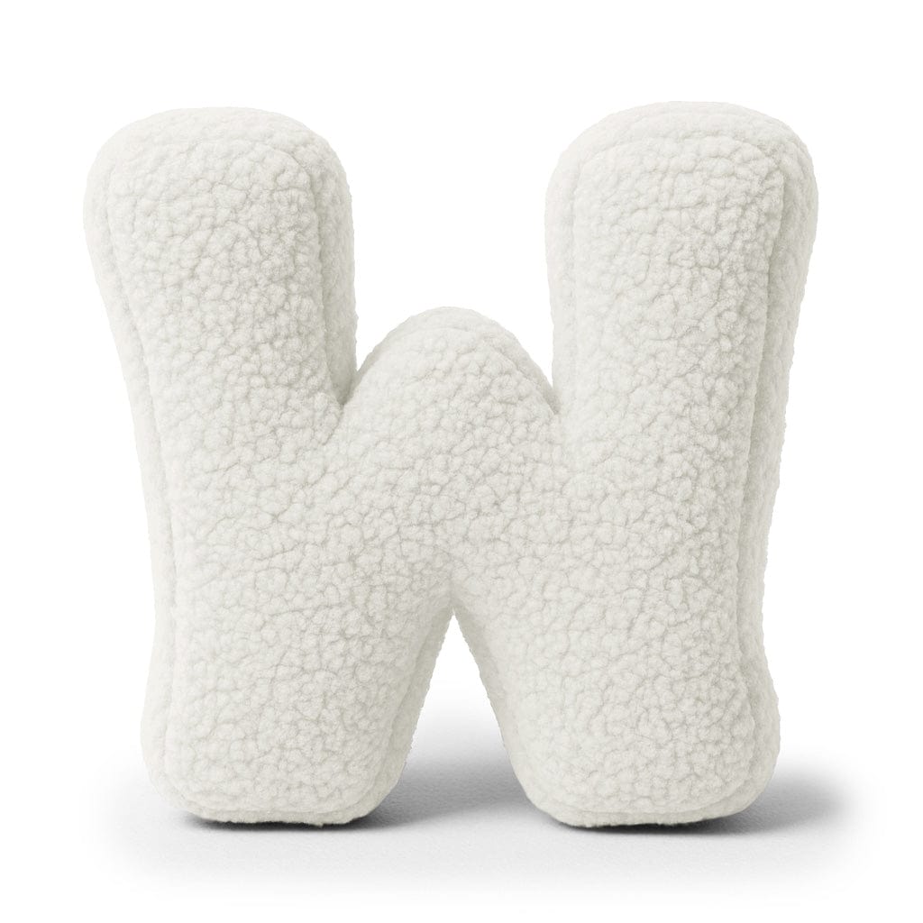 Alphabet Letter Pillow – Off-White | Bearly