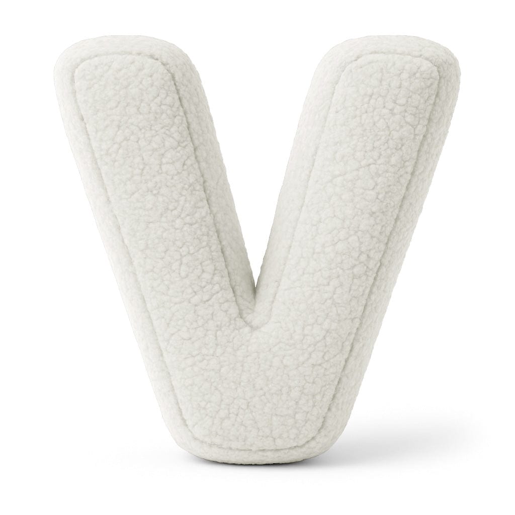 Alphabet Letter Pillow – Off-White | Bearly
