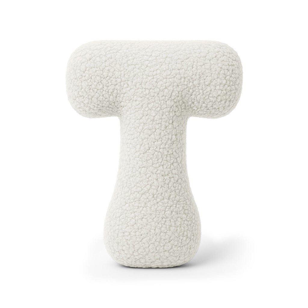 Alphabet Letter Pillow – Off-White | Bearly