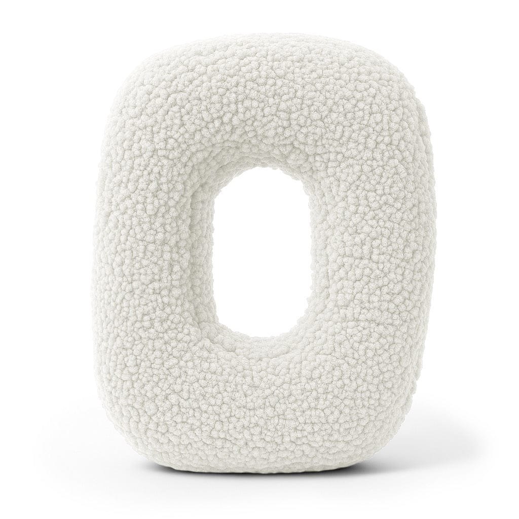 Alphabet Letter Pillow – Off-White | Bearly