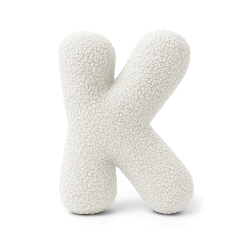 Alphabet Letter Pillow – Off-White | Bearly