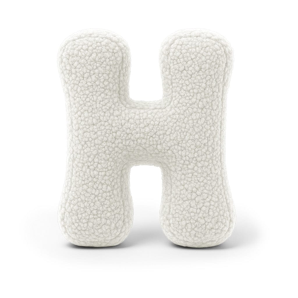 Alphabet Letter Pillow – Off-White | Bearly