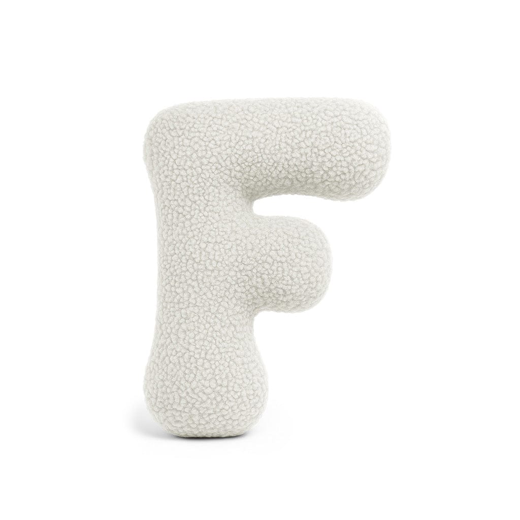 Alphabet Letter Pillow – Off-White | Bearly
