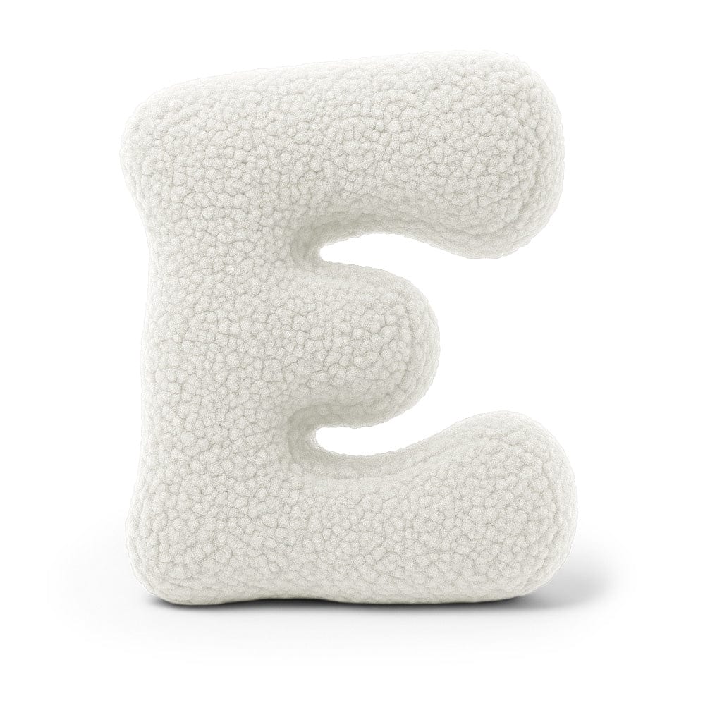 Alphabet Letter Pillow – Off-White | Bearly