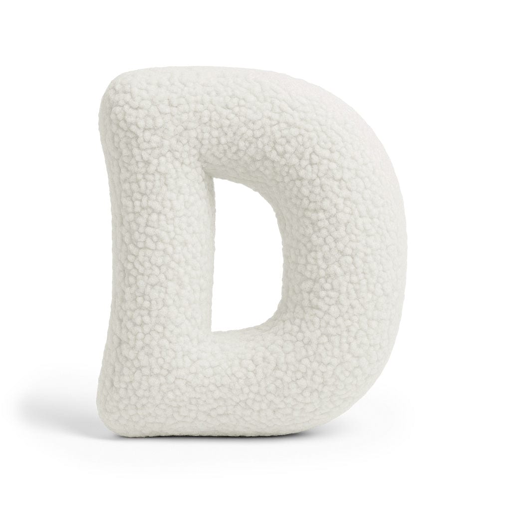 Alphabet Letter Pillow – Off-White | Bearly