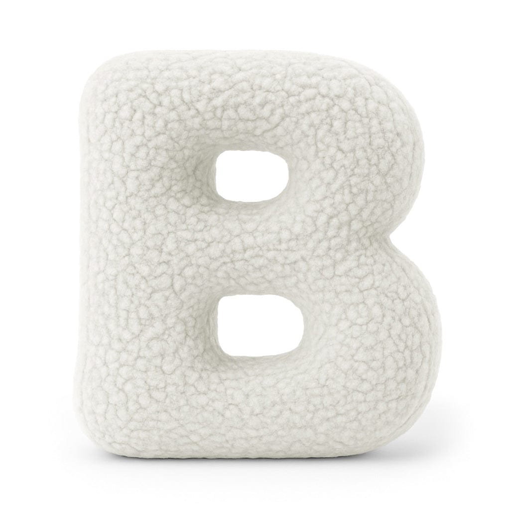 Alphabet Letter Pillow – Off-White | Bearly