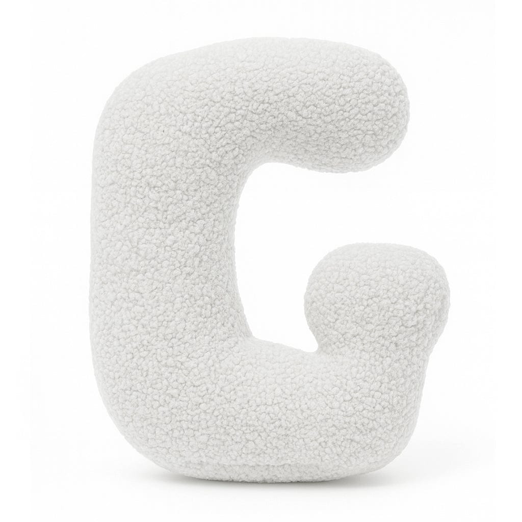 Alphabet Letter Pillow – Off-White | Bearly