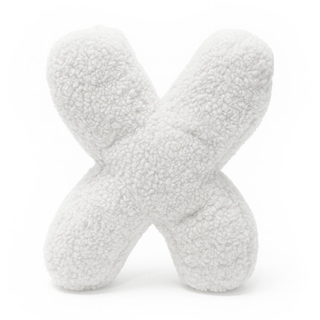 Alphabet Letter Pillow – Off-White | Bearly