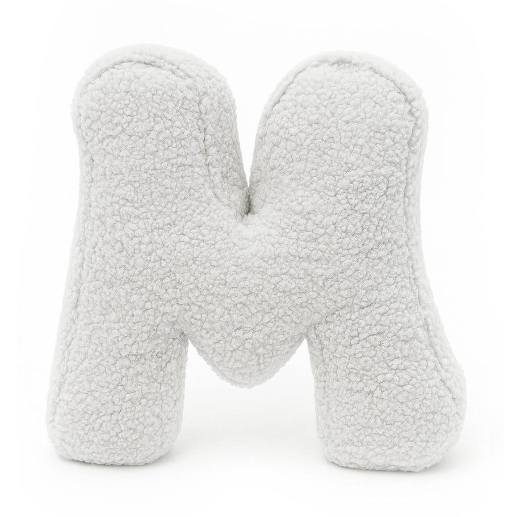 Alphabet Letter Pillow – Off-White | Bearly