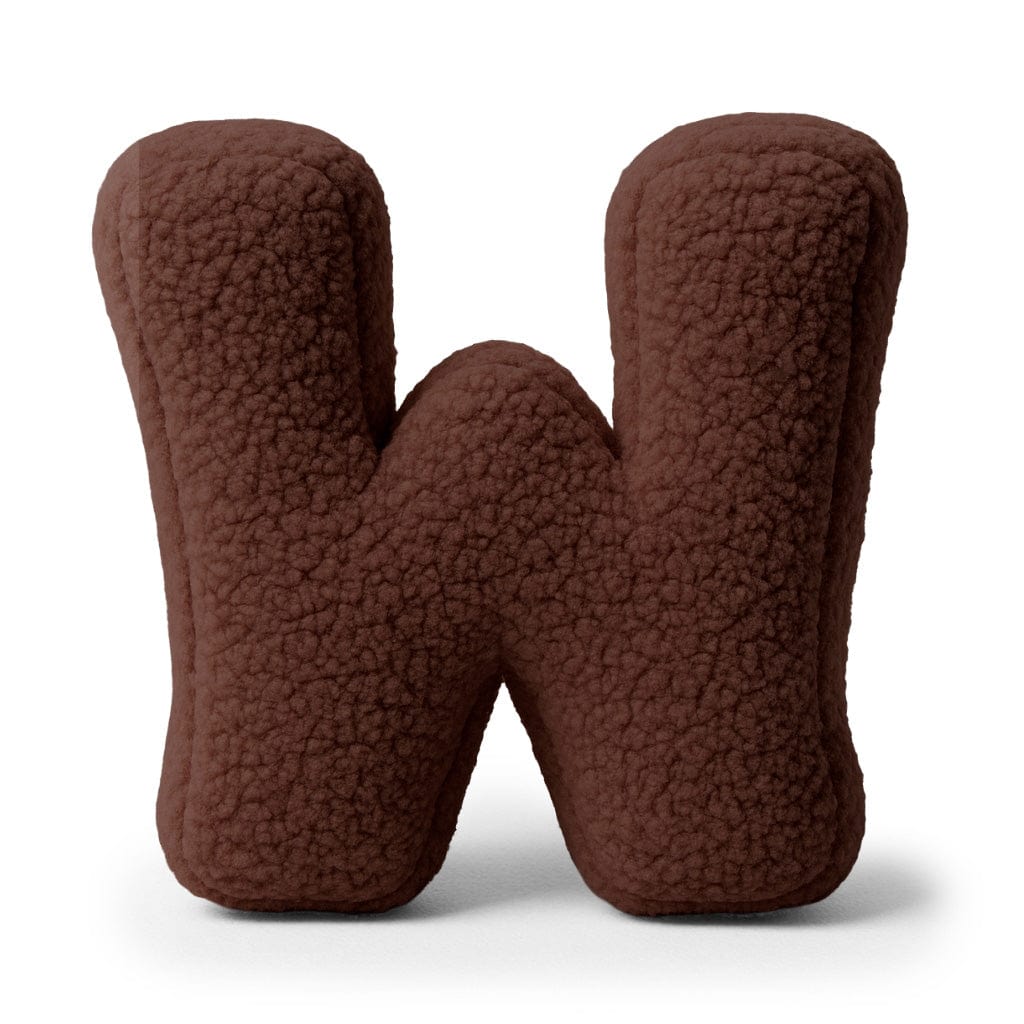 Alphabet Letter Pillow – Dark Brown | Bearly