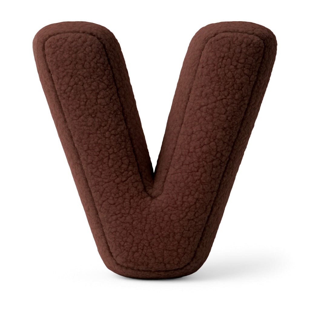 Alphabet Letter Pillow – Dark Brown | Bearly