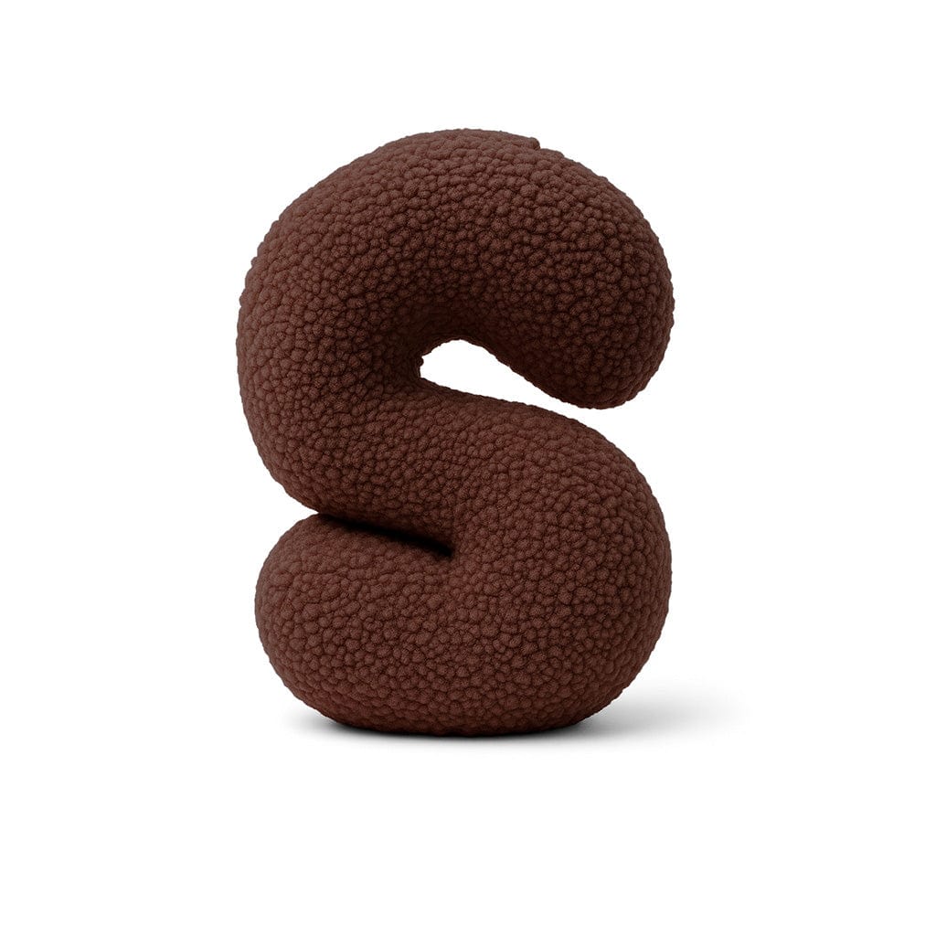 Alphabet Letter Pillow – Dark Brown | Bearly