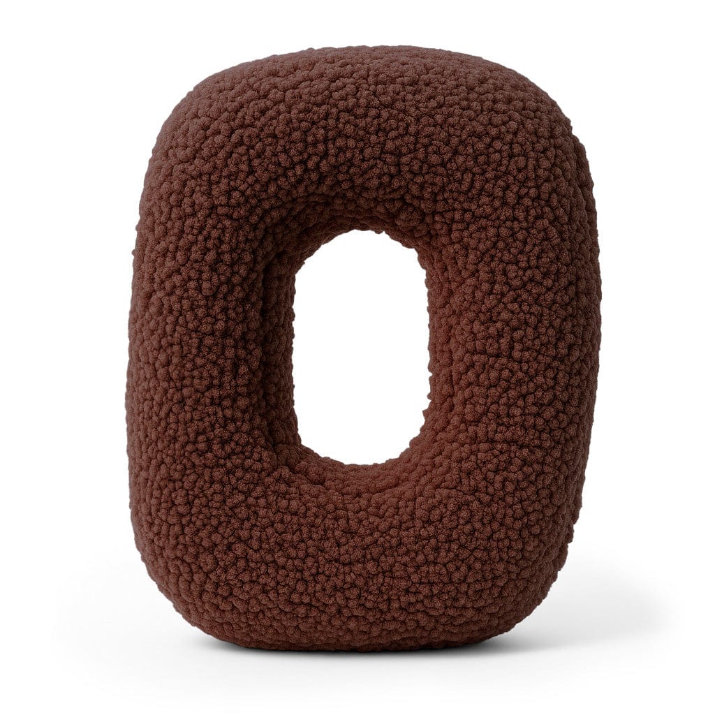 Alphabet Letter Pillow – Dark Brown | Bearly