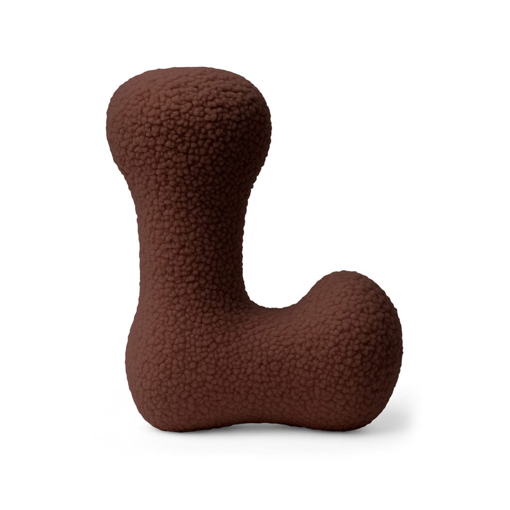 Alphabet Letter Pillow – Dark Brown | Bearly