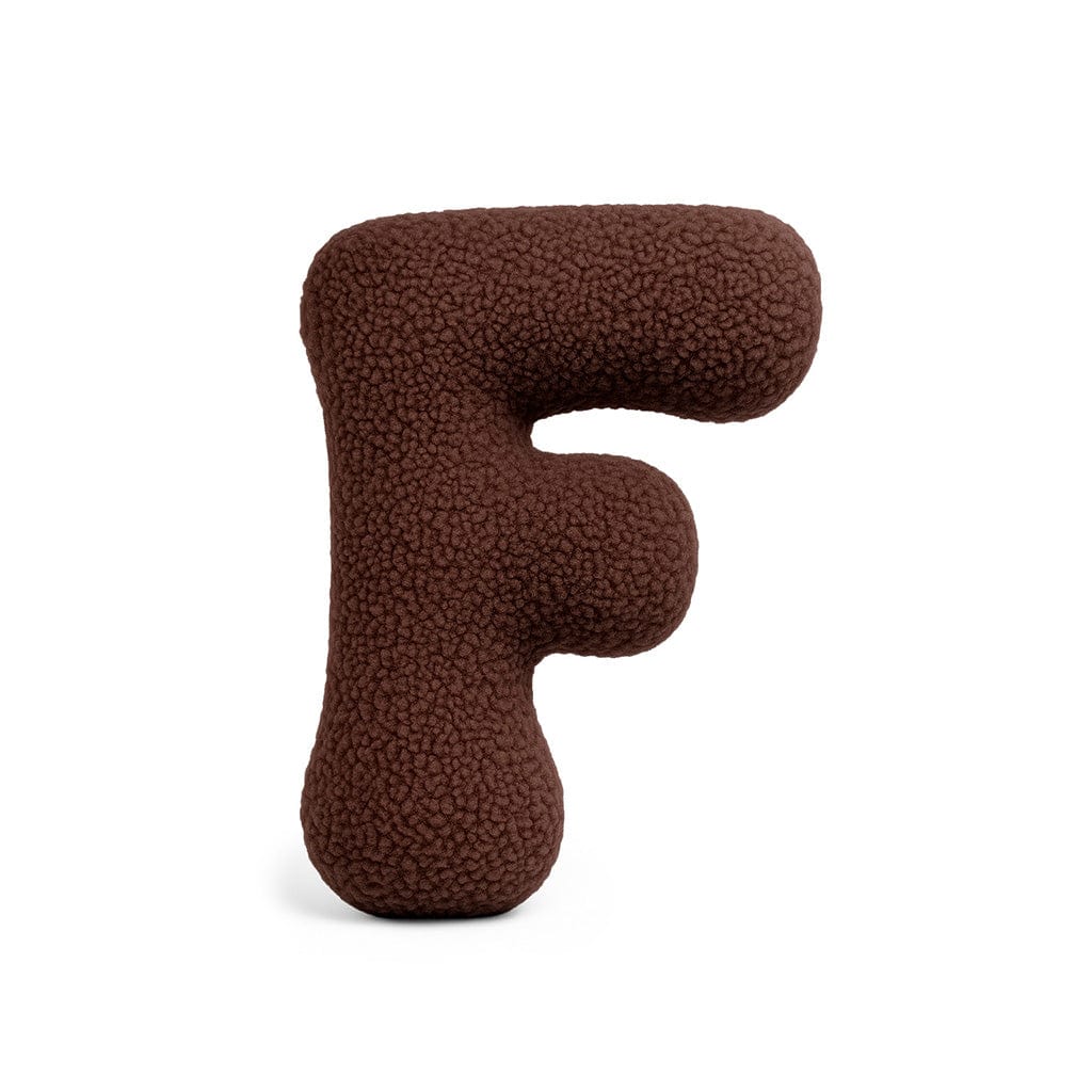 Alphabet Letter Pillow – Dark Brown | Bearly