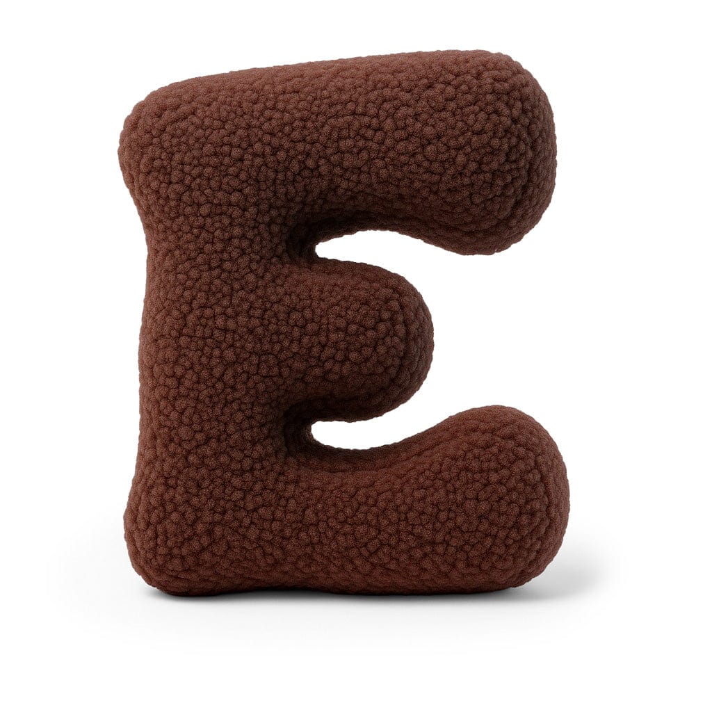 Alphabet Letter Pillow – Dark Brown | Bearly