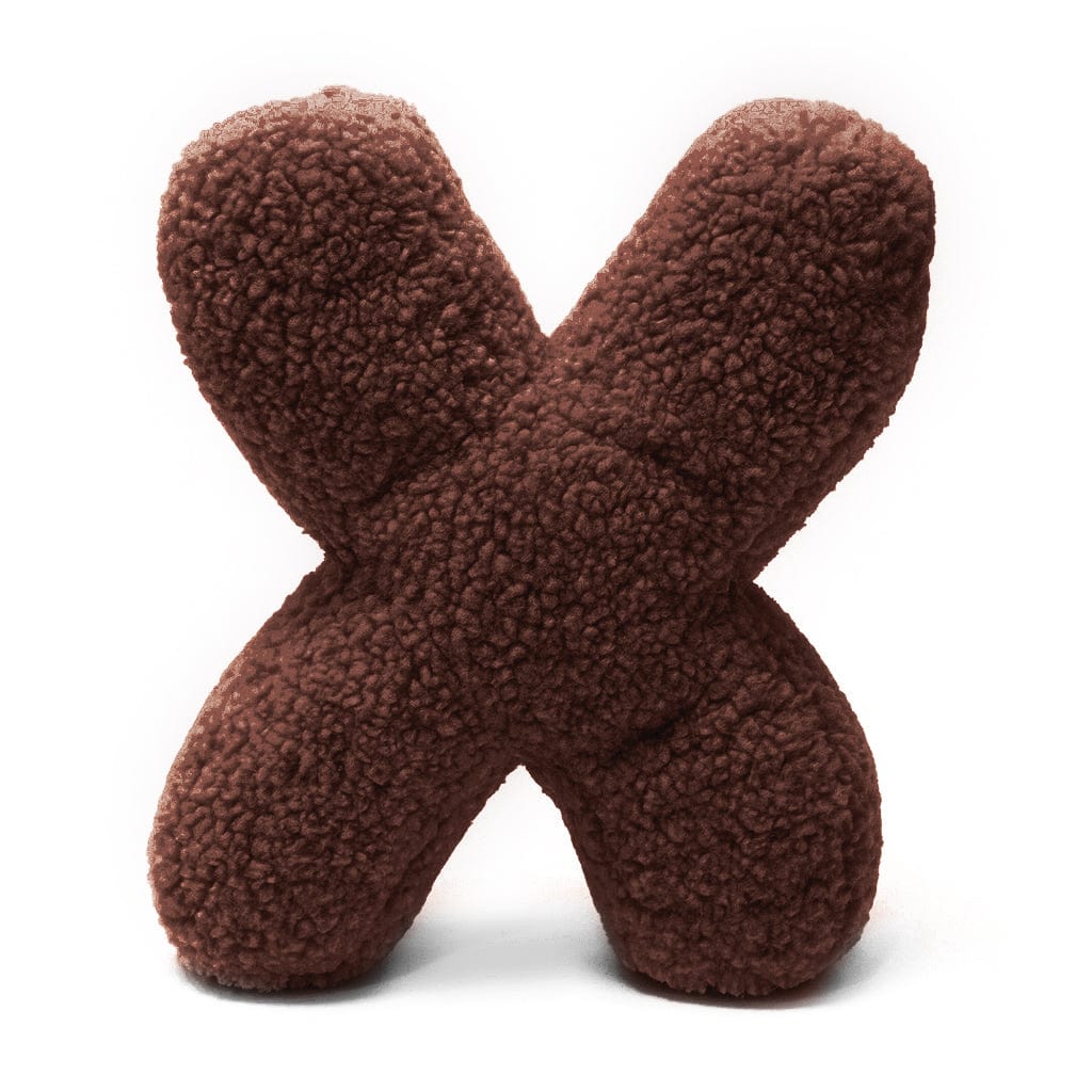 Alphabet Letter Pillow – Dark Brown | Bearly