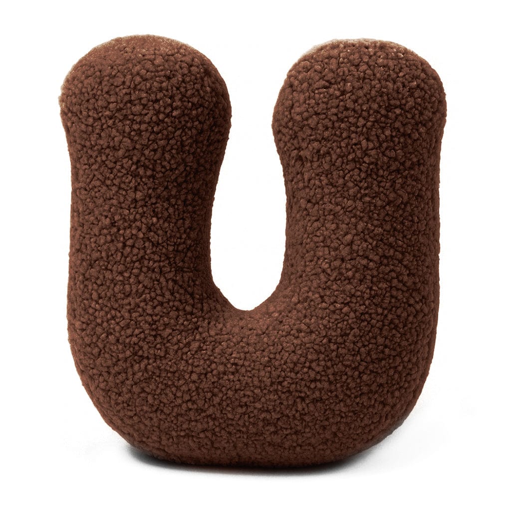 Alphabet Letter Pillow – Dark Brown | Bearly