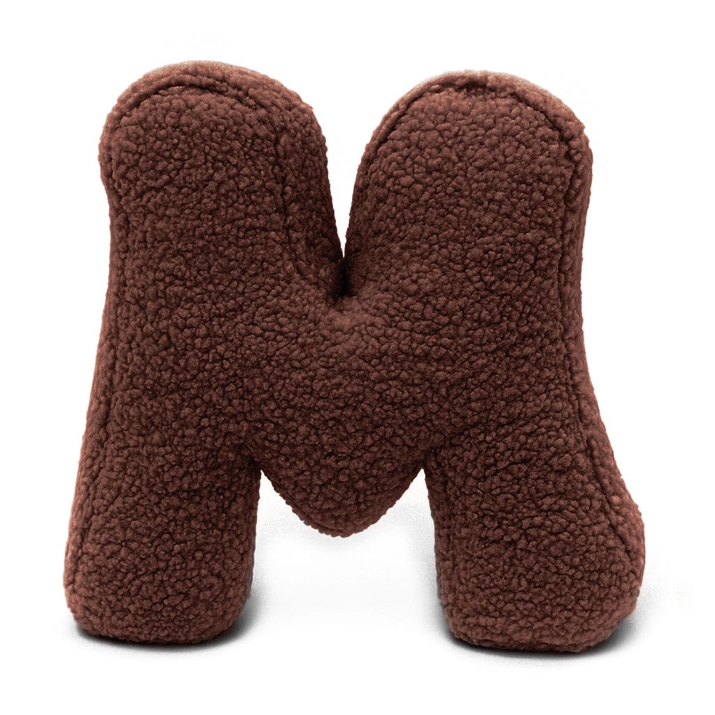 Alphabet Letter Pillow – Dark Brown | Bearly