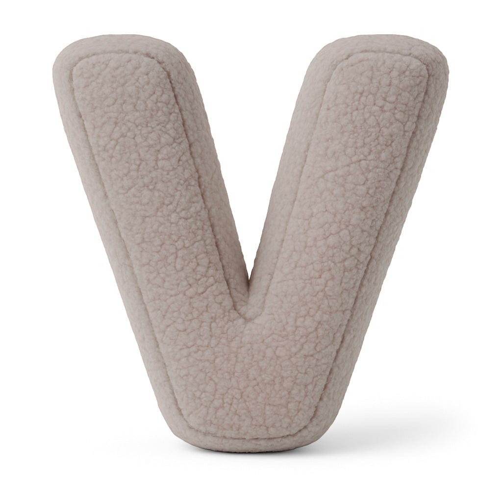 Alphabet Letter Pillow – Light Grey | Bearly