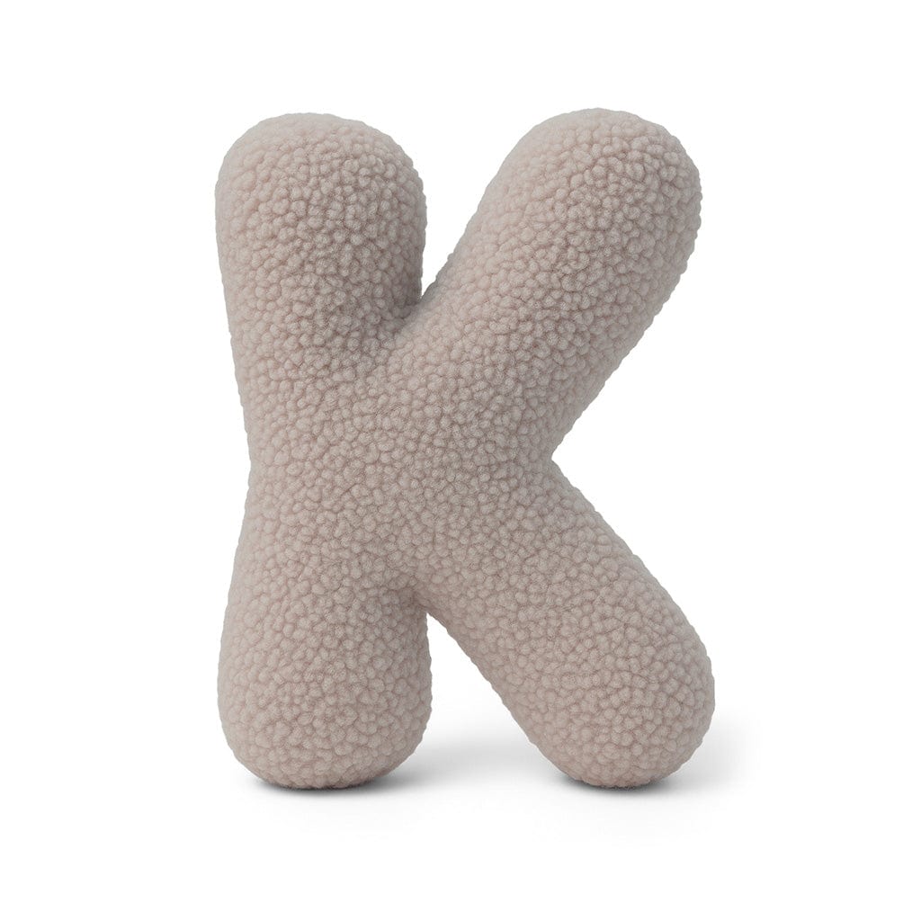 Alphabet Letter Pillow – Light Grey | Bearly