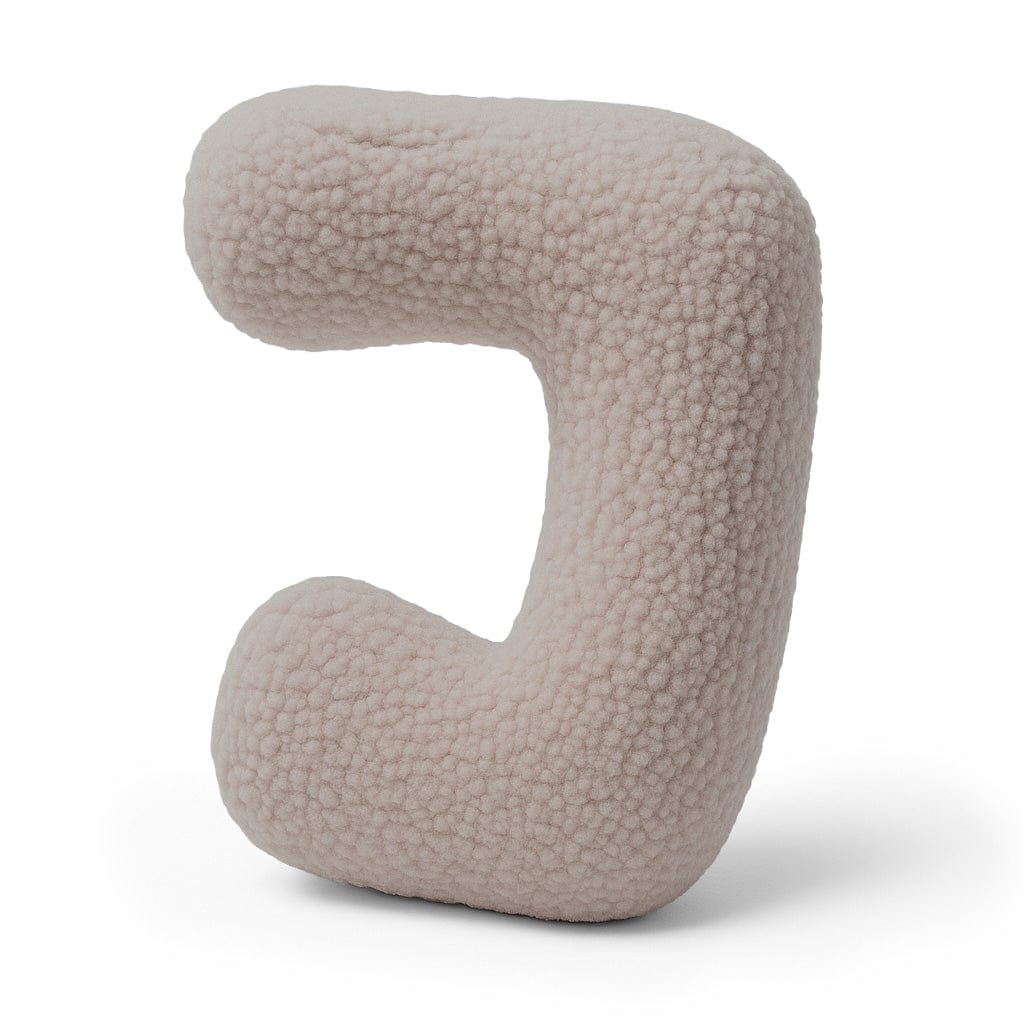 Alphabet Letter Pillow – Light Grey | Bearly