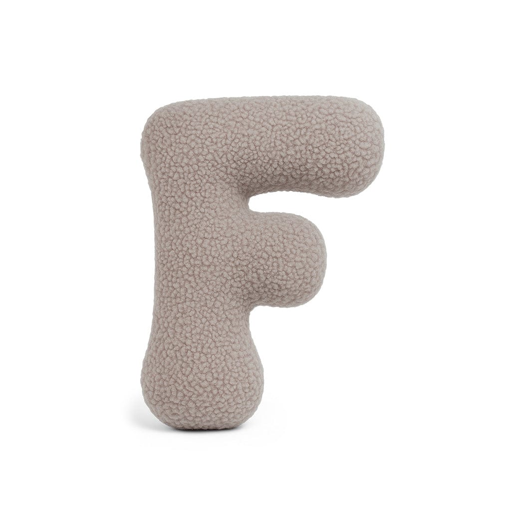 Alphabet Letter Pillow – Light Grey | Bearly