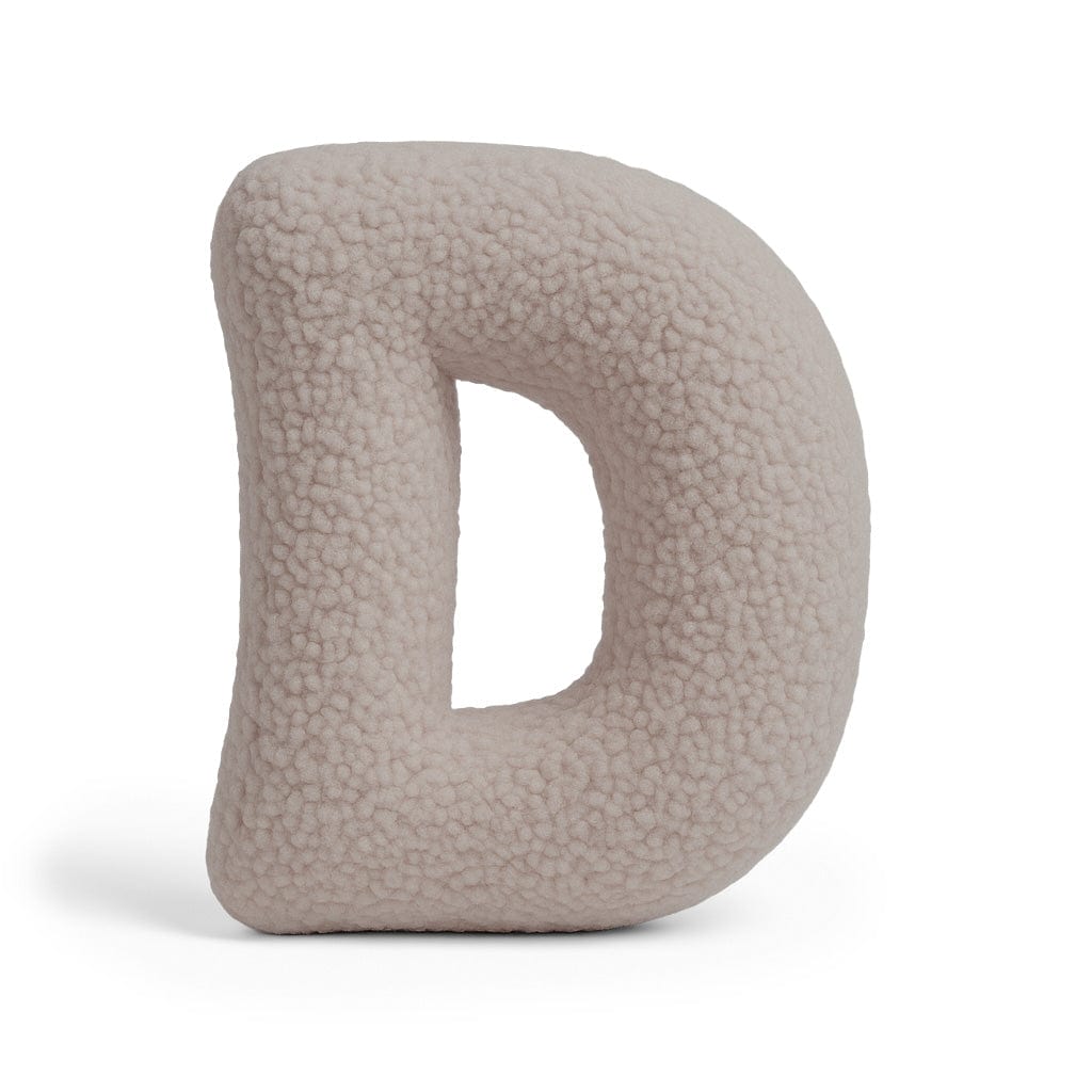 Alphabet Letter Pillow – Light Grey | Bearly