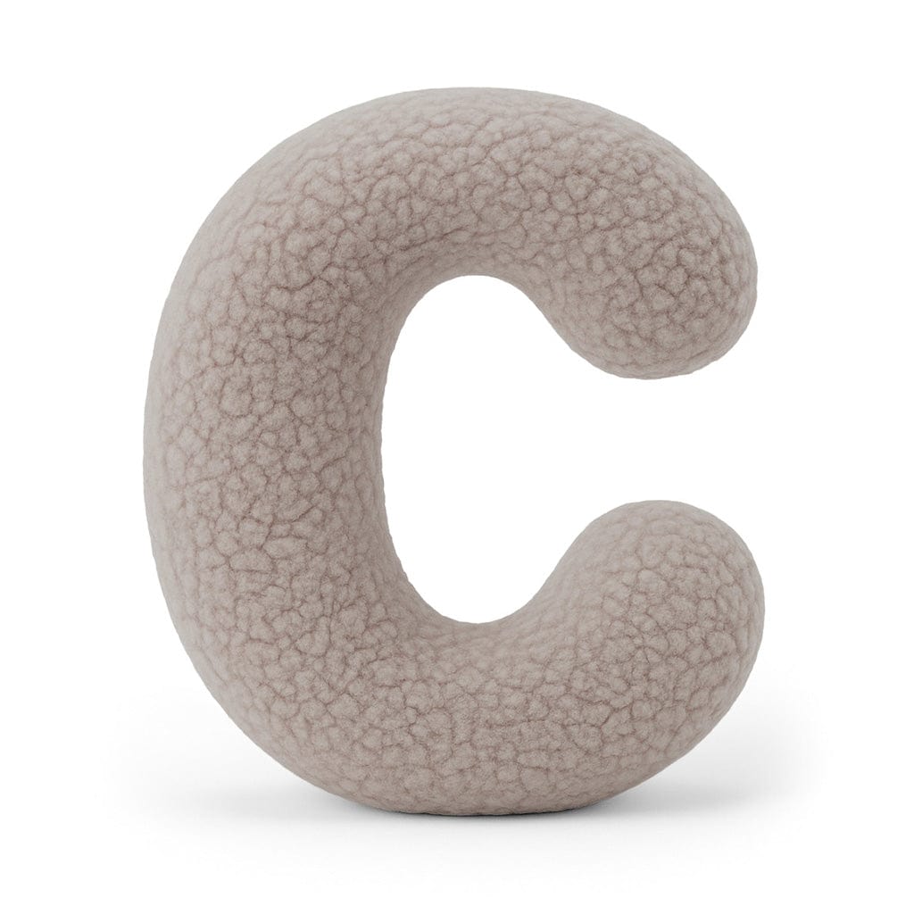 Alphabet Letter Pillow – Light Grey | Bearly