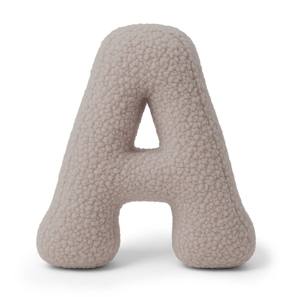 Alphabet Letter Pillow – Light Grey | Bearly