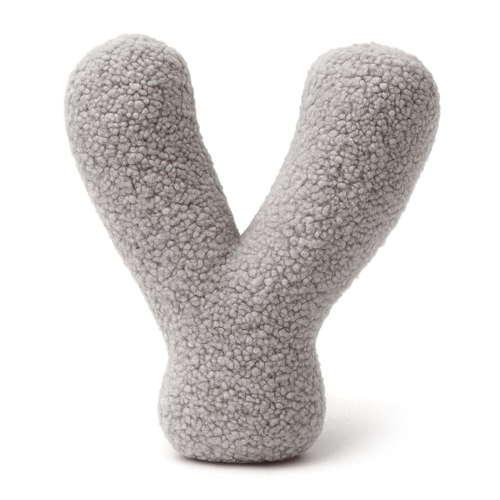 Alphabet Letter Pillow – Light Grey | Bearly