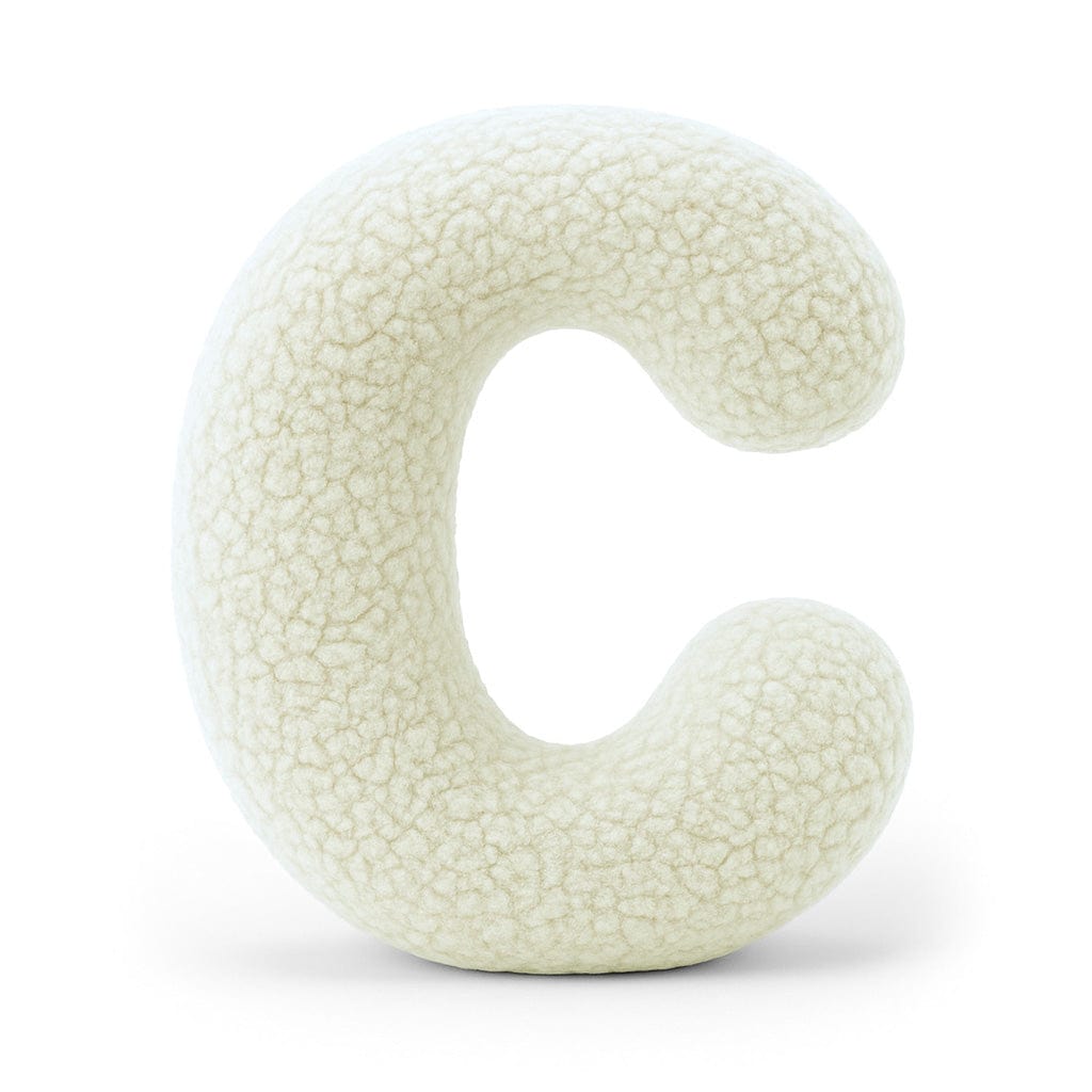 Alphabet Letter Pillow – Cream | Bearly