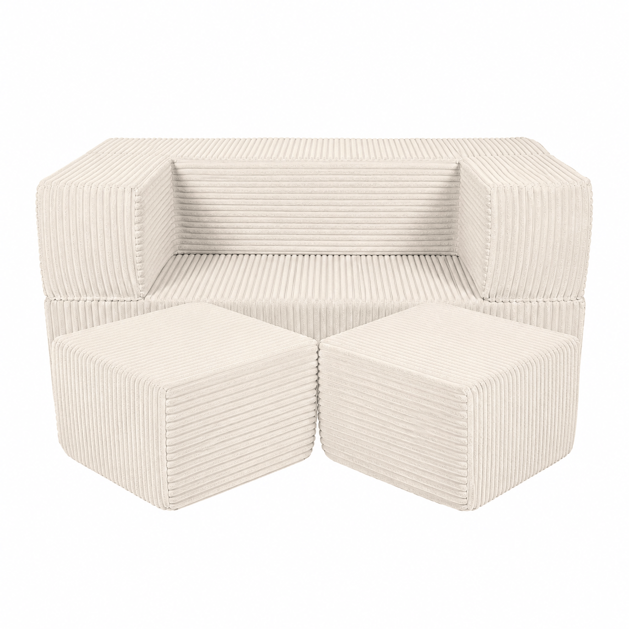 Aesthetic Kids Play Sofa Cube - Modular Play Couch | 4 Pieces