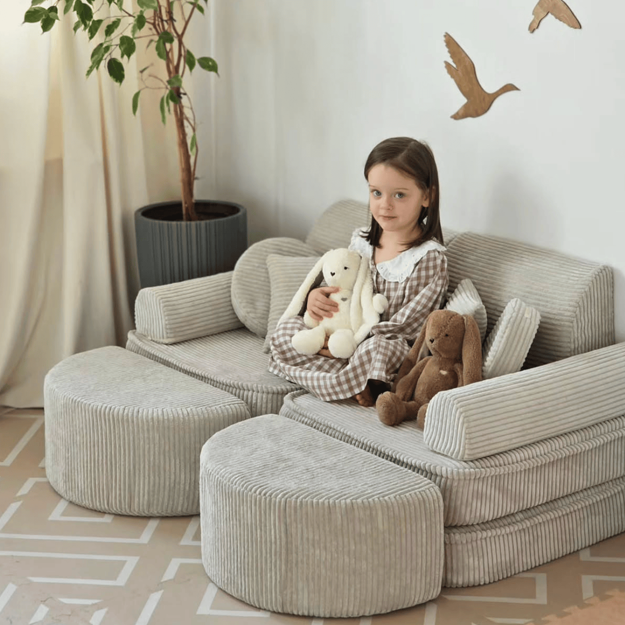 Meowbaby Sofa Modułowa dla Dziecka Max - 12 Elementów | Aesthetic