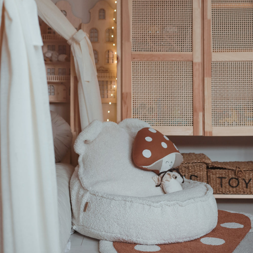 MeowBaby Bean Bag for Kids - Sako Bag Teddy | Boucle