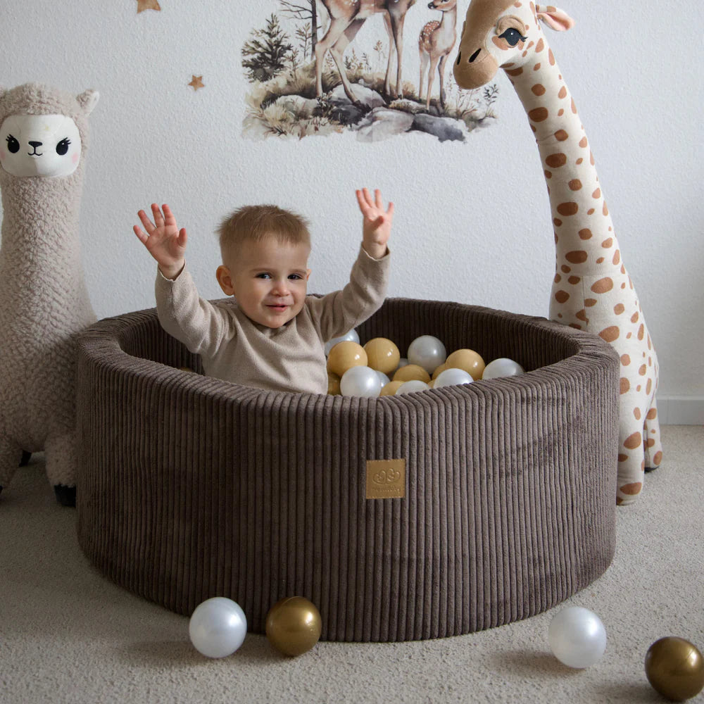 MeowBaby Aesthetic Corduroy Foam Baby Ball Pit | Ball Pit Toddler